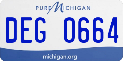 MI license plate DEG0664