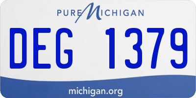MI license plate DEG1379