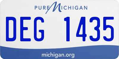 MI license plate DEG1435