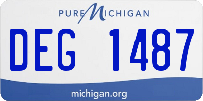 MI license plate DEG1487
