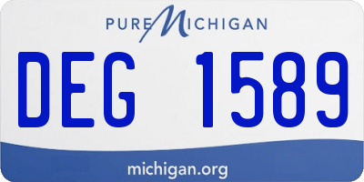 MI license plate DEG1589