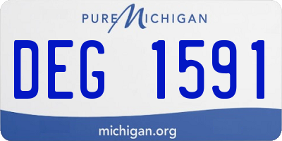 MI license plate DEG1591