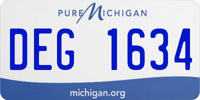 MI license plate DEG1634