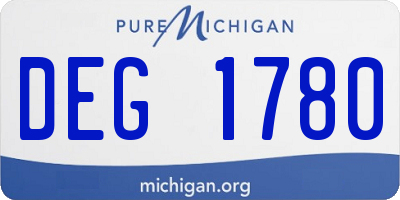 MI license plate DEG1780