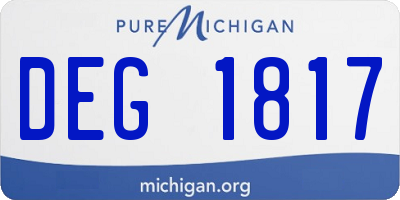 MI license plate DEG1817