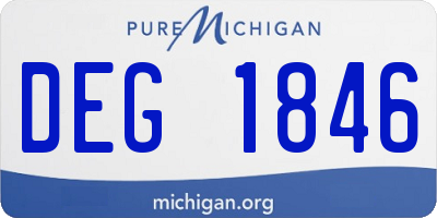 MI license plate DEG1846