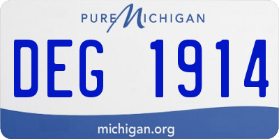 MI license plate DEG1914