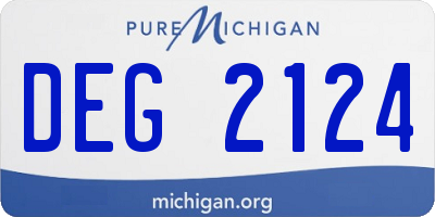 MI license plate DEG2124