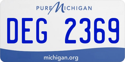 MI license plate DEG2369