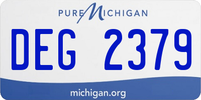 MI license plate DEG2379