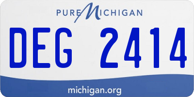 MI license plate DEG2414