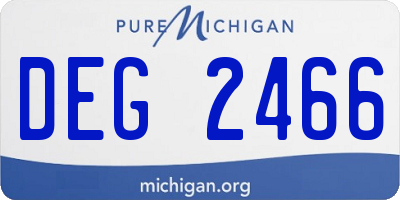 MI license plate DEG2466