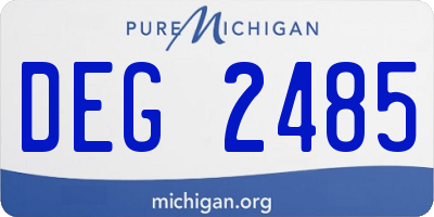 MI license plate DEG2485
