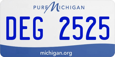 MI license plate DEG2525