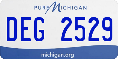 MI license plate DEG2529