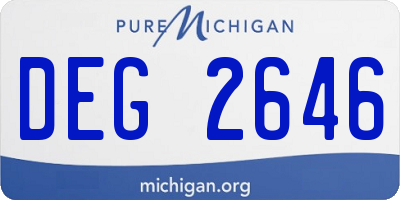 MI license plate DEG2646
