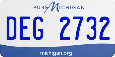 MI license plate DEG2732