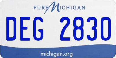 MI license plate DEG2830