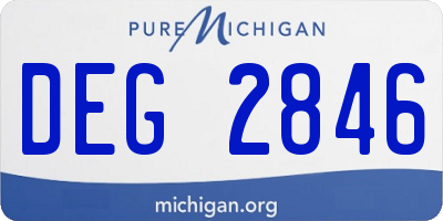 MI license plate DEG2846