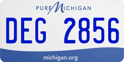 MI license plate DEG2856