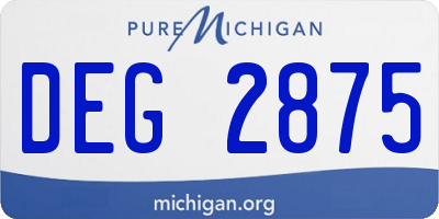 MI license plate DEG2875