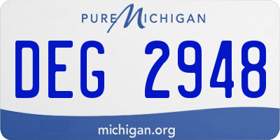 MI license plate DEG2948