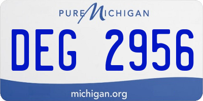 MI license plate DEG2956