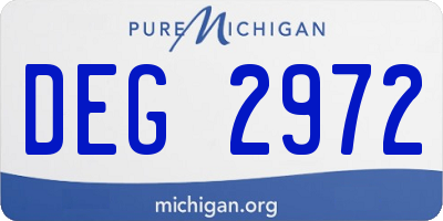 MI license plate DEG2972