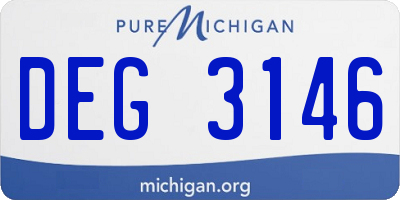 MI license plate DEG3146