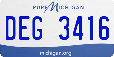 MI license plate DEG3416