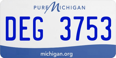 MI license plate DEG3753