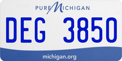 MI license plate DEG3850