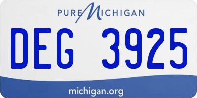 MI license plate DEG3925