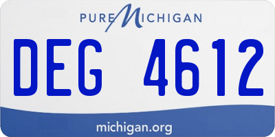 MI license plate DEG4612