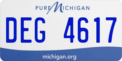 MI license plate DEG4617
