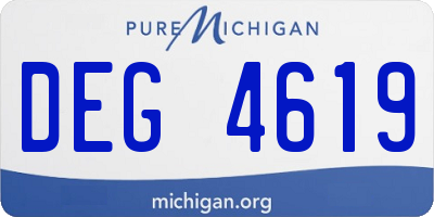 MI license plate DEG4619