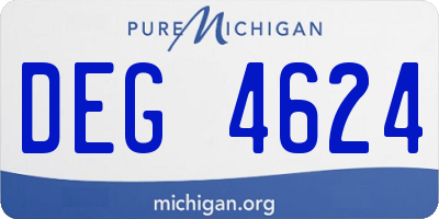 MI license plate DEG4624