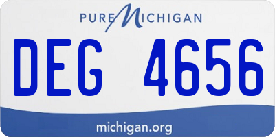 MI license plate DEG4656
