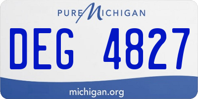 MI license plate DEG4827
