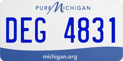MI license plate DEG4831