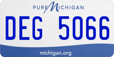 MI license plate DEG5066