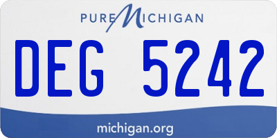 MI license plate DEG5242