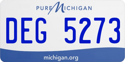 MI license plate DEG5273