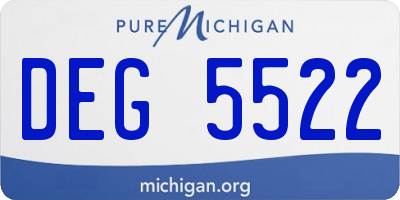MI license plate DEG5522