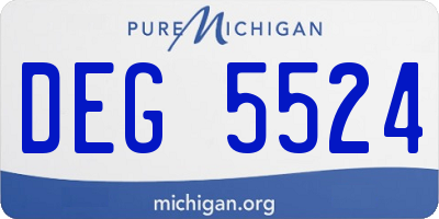 MI license plate DEG5524