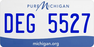 MI license plate DEG5527
