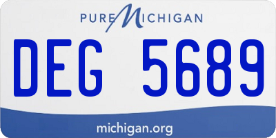 MI license plate DEG5689