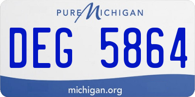 MI license plate DEG5864