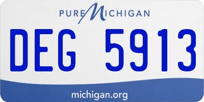 MI license plate DEG5913