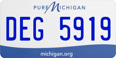 MI license plate DEG5919